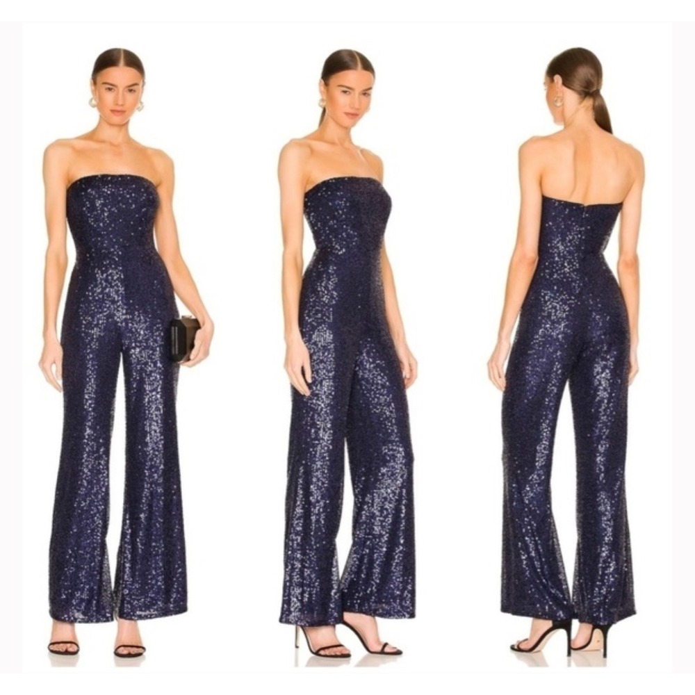 Lovers and Friends Lyon‎ Jumpsuit in Royal Blue Sequin Size Medium